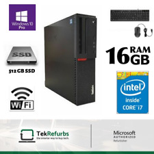 Lenovo ThinkCentre M800 SFF Desktop PC Core i7-6700 16GB DDR4 512GB SSD Win 10 picture