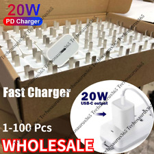 Lot 1-100X 20W PD Power Type-C Adapter Fast Wall Charger For iPhone 14 13 12 Pro picture