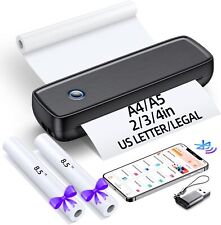 Portable travel wireless printer, bluetooth thermal printer for office and car. picture