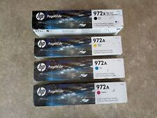 GENUINE HP 972X BLACK AND 972A CYM SET PAGE WIDE PRO 377 452 VB-3(20) picture