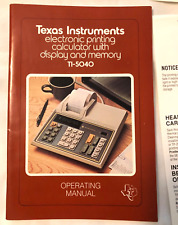 VTG Texas Instruments TI-5040 Electronic Printing Calculator Owners Manual /MINT picture