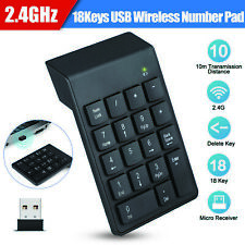 USB 2.4G Wireless Number Pad Numpad Numeric Keypad for Laptop Desktop PC 18Keys picture