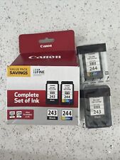 CANON INK COMPLETE SET OF INK PIXMA 243 BLACK 244 COLOR picture