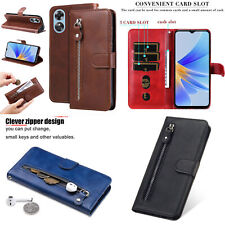 Zipper Leather Flip Wallet Cover Case for Oppo Find X3 X5 F19 Realme GT Narzo 50 picture