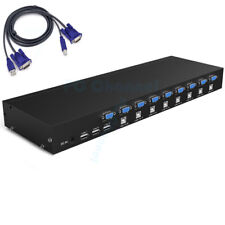 NEW 8 Port USB KVM VGA Switch with 8 Set Cable For  Mouse Keyboard Monitor PC picture