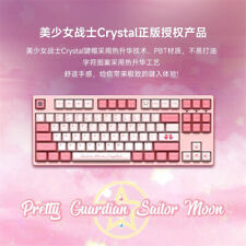 Akko × Sailor Moon Tsukino Usagi 3087 JDA EMO Pink Mechanical Keyboards 87 Keys  picture
