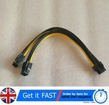 Dual 6 Pin Female To Single 8 Pin Male PCIe Graphics Power Cable 20cm FAST POST picture
