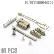 10 Pcs LC/UPC Multi-Mode DX Uniboot Pull-Push Tab Connector 3.0mm Beige & White picture