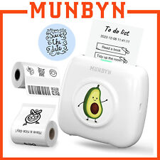 MUNBYN Portable Bluetooth Label Maker Machine Wireless w/ Thermal Paper Sticker picture