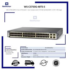 Cisco WS-C3750G-48TS-S  Catalyst 10/100/1000T Gigabit Switch  -Same Day Shipping picture