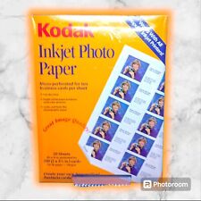 Kodak inkjet Photo Paper Micro-perforated For Ten Business Cards 20 Sheets picture