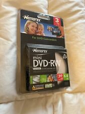 Memorex Mini DVD-RW 3 Pack 2X 1.4GB 30 min Single Sided, DVD Camcorders /PC NEW picture