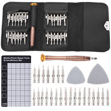 Screwdriver Set Cellphone Repair Tool Leather Case 25 in 1 Grey Black 1set picture