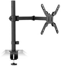 Large Computer Monitor Desk Mount Fits 23- 42 in Screens Clamp and Grommet Base picture