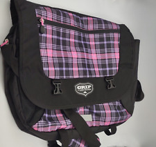 Grip High Sierra Large Crossbody Payback Messenger Bag Plaid Pink Purple Black picture