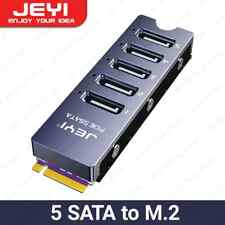 JEYI NVMe M.2 to 5 Sata Adapter PCIe 3.0 x2 for Desktop PC Support SSD & HDD lot picture