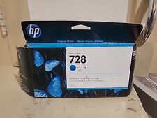 HP 728 Cyan Ink Cartridge - 130 ML. F9J67A EXPIRED? OPEN BOX   picture