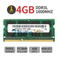 Micron 4GB 2GB DDR3L 1600MHz PC3L-12800S 2Rx8 1.35V SODIMM Laptop RAM Memory AB picture