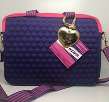 Justin Bieber Computer Laptop Case Purple Pink Gold Heart Strap Tote Bag Purse picture