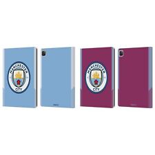 MANCHESTER CITY MAN CITY FC BADGE KIT 2017/18 LEATHER BOOK CASE FOR APPLE iPAD picture