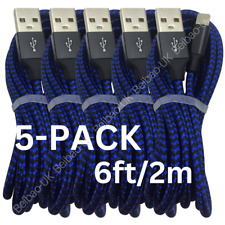 5 Pack 6Ft Fast USB Cable For Apple iPad Pro Air 2 mini 4 Charger Charging Cord picture