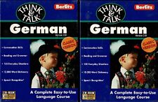 Lot of 2 Berlitz Think & Talk German Pc Mac New XP Conversation Reading Grammar picture