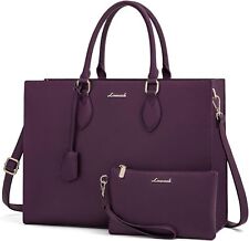 LOVEVOOK Laptop Bag for Women 15.6 Inch Tote Waterproof Purple  picture