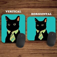 Funny Cat Mr. Whiskers Boss Meme Mouse Pad Mat Mousepad Office School Gaming picture