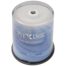 100 PC PlexDisc 16X 4.7GB DVD-R White Inkjet Hub Printable Disc Cake Box 632-215 picture