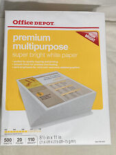 Vtg Office Depot Premium Multipurpose Printer/Copy Paper 500 Sheets / Ream White picture