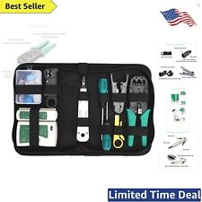 Complete Network Tool Kit - Ethernet Crimping Tool, Cable Tester, Wire Stripper picture