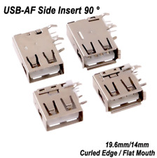 USB Female Socket Type-A 90 Degree Bent Pin Side Insertion AF Port Adapter picture