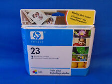 New Open Box Genuine OEM HP 23 Tri-Color Twin Pack InkJet C1823T C1823A Jun 2006 picture