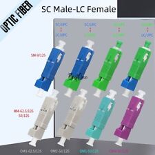 10Pcs SC Male to LC Female UPC APC SM/MM OM3 OM4 Adapter Fiber Optical Converter picture