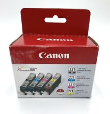 Canon CLI-221 ChromaLife 100+ Black/Cyan/Magenta/Yellow Ink Genuine - NEW/SEALED picture