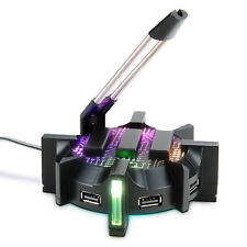 ENHANCE Pro Gaming Mouse Bungee Cable Holder - 4 Port USB Hub & 7 LED Modes picture