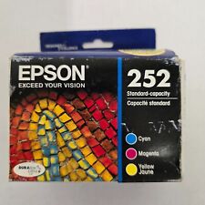 New Genuine Epson 252 Cyan Magenta Yellow Cartridge Ink Combo Pack 2020 picture