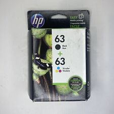 NEW SEALED HP 63 Black  & Color Ink Cartridges Combo 2-Pack Genuine 4/2018 picture