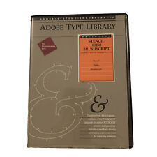 Vintage 1987 adobe type library for Apple Mac systems Stencil, Hobo, Brushscript picture