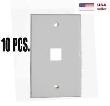 10 Pack Lot - Keystone 2 Hole Port Jack Wall Face Plate Network CAT5e CAT6 White picture