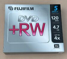 5 pack  Fujifilm  DVD+RW 4.7GB 120 Min Disc 4X  NEW ~ Sealed picture