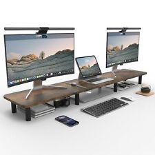 Dual Monitor Stand Riser 43.7 inch Large Extra Long Monitor Stand Riser Wide ... picture
