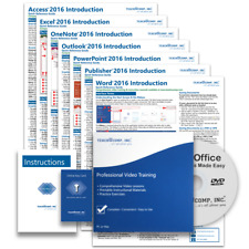 MICROSOFT OFFICE PRO 2016 DELUXE Training Tutorial with 7 Quick Reference Guides picture