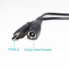 1pc USB 3.1 Type C Male To 5.5x2.1mm Female DC Power Charger Adapter Cable 15cm picture