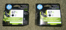 Lot of (2) GENUINE HP67xl Orig Ink Retail Box BLK (3YM57AN) Exp 11/25  picture