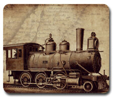 Antique Steam Locomotive Train ~ Mouse Pad / Mousepad ~ Railway Collector Gift picture