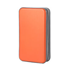 96 Disc CD Case DVD VCD Storage Organize Holder Carry Wallet Zipper Bag Orange picture