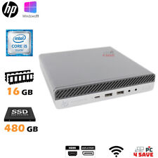 HP Mini Tiny Windows 11 Computer i5 CPU / 16GB RAM / 480GB SSD 800 G3 WiFi HDMI picture