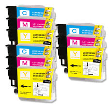 9P CMY Printer Ink fits Brother LC61 MFC-295CN MFC-490CW MFC-495CW MFC-5490CN picture