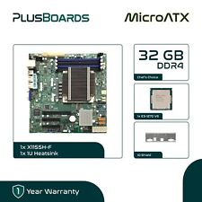 Supermicro X11SSH-F LGA 1151 Motherboard w/ E3-1270 V6 CPU 32GB Memory 1x 1U HS picture